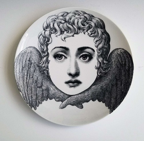 Inventory:  Piero Fornasetti, Ateleir Fornasetti Tema E Variazioni Plate, Number 267, The iconic image of Lina Cavalieri.
, SOLD &bull;