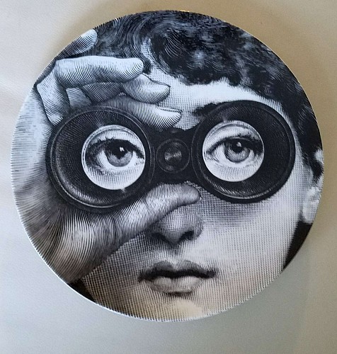 Inventory:  Piero Fornasetti, Fornasetti Tema E Variazioni Plate,  Number 286, Based on the iconic image of Lina Cavalieri. Atelier Fornasetti., SOLD &bull;