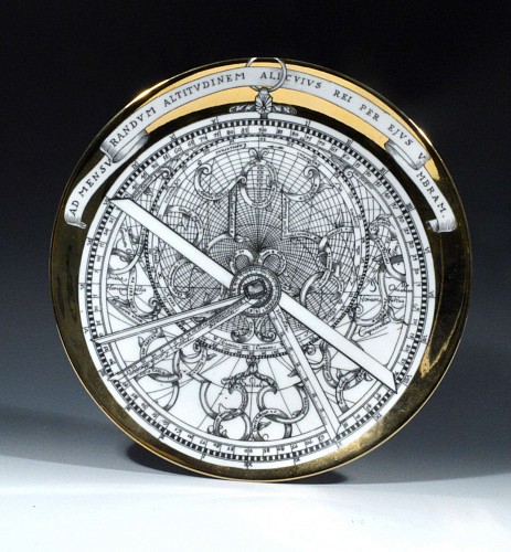 Piero Fornasetti Piero Fornasetti Astrolabe Porceain Plate, #4 in Astrolabio Series, Mid 1960's., 1960s SOLD &bull;