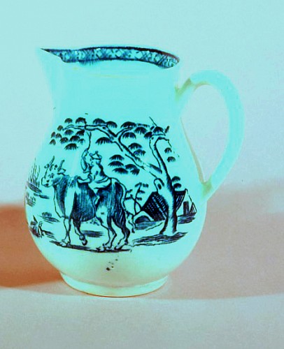 Derby Factory Derby Porcelain Blue & White Jug With the Oxen Pattern, 1765 SOLD &bull;