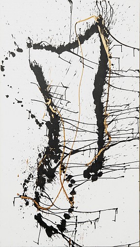 Inventory:  Virginia Dutton, Ink and Acrylic Painting By Virginia Dutton, Titled Torso, Signed & Dated, Dated 2015, $3,000