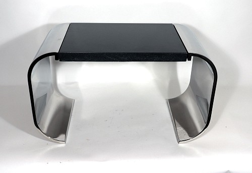 Mid-century Modern Stanley Jay Friedman for Brueton Steel and Granite ""Macao"" Low Table, 1970s-1980s SOLD &bull;