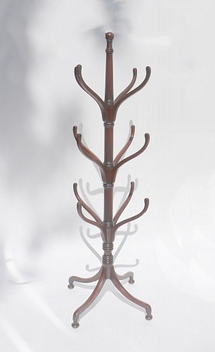 British Furniture Regency Antique Mahogany Coat or Hat Stand, 1840 SOLD &bull;