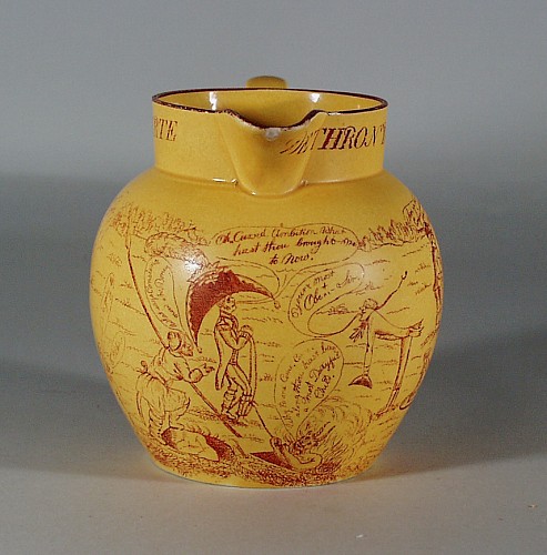 A Welsh Yellow ware Bonaparte Commemorative Jug, Dated 1814, Cambrian Pottery. SOLD &bull;