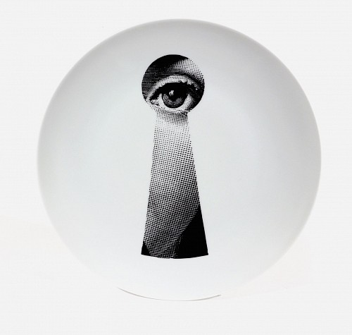 Piero Fornasetti Vintage Fornasetti Porcelain Themes & Variation Plate, #14 SOLD &bull;