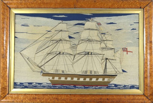 Sailor's Woolwork Sailor's Woolwork (woolie) of a Royal Navy Ship, 1870 SOLD &bull;
