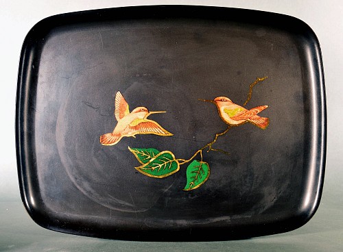 Inventory:  Courac, Huming Bird Couroc Tray, 1987, $120