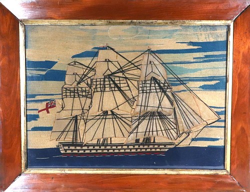 Inventory:  Sailor's Woolwork, British Sailor's Woolwork of Royal Navy Ship, 1875, $3,900