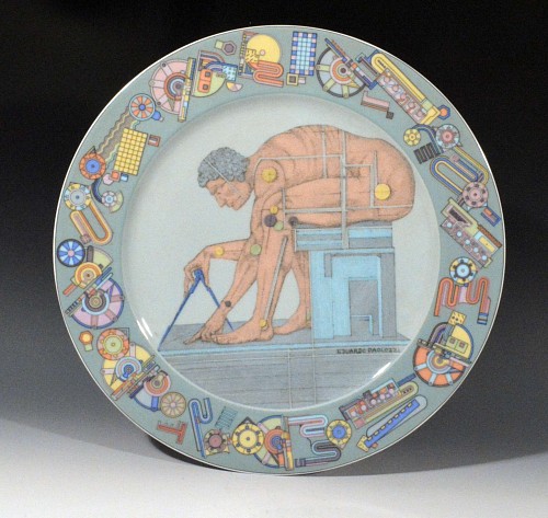 Inventory:  Rosenthal, Eduardo Paolozzi Rosenthal Studio-linie Porcelain Plate-""After Newton"", 1980, $600