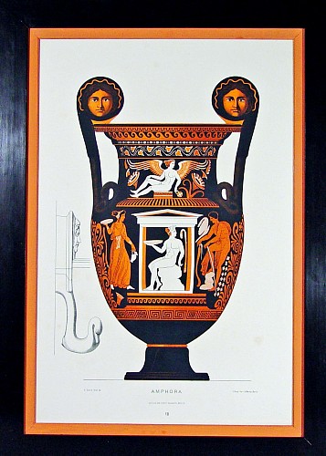 Inventory:  Albert Genick, German Lithograph of An Ancient Greek Vase, Circa 1883, $2,500