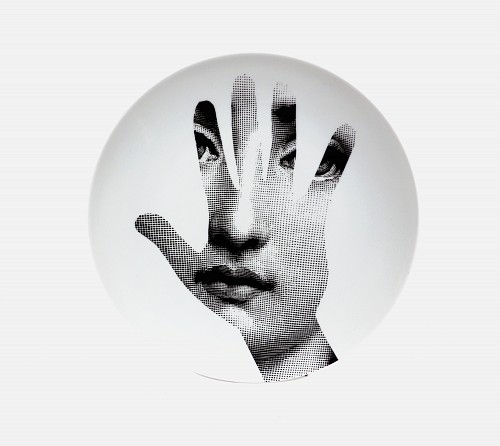 Piero Fornasetti Vintage Fornasetti Porcelain Themes & Variation Plate, #15, 1990s SOLD &bull;