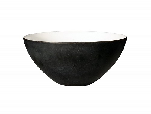 Inventory:  Mid-century Modern, Modernist Krenit Black & White Enamel Small Steel Bowl by Herbert Krenchel for Torben &Atilde;rskov & Co., 1950s-early 60s, $125
