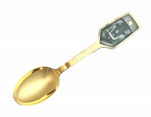 Michelsen Anton Michelsen Christmas Spoon for 1973 Designed by the artist and graphic designer Ib Spang Olsen, 1973 $135
