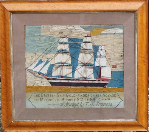 Inventory:  Sailor's Woolwork, Sailor's Woolwork of The British Ship Gold Finder on her voyage to Melbourne, August 2, 1864, 1864, $6,000