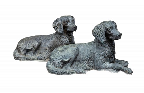 Victor Heinrich Seifert Victor Heinrich Seifert (1870-1953) Irish Setter Zinc Garden Sculptures, 1900-20 SOLD &bull;