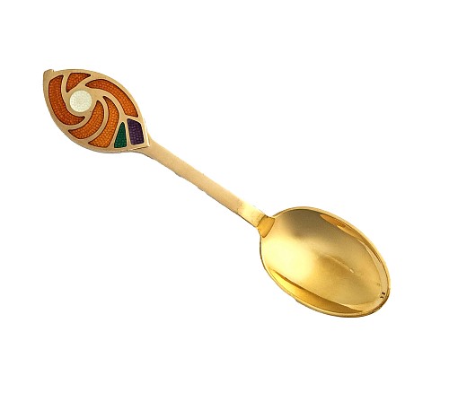 Inventory:  Michelsen, Anton Michelsen Sterling Silver Gilt Christmas Spoon for 1971, designed by Else Alfelt, 1971, $125