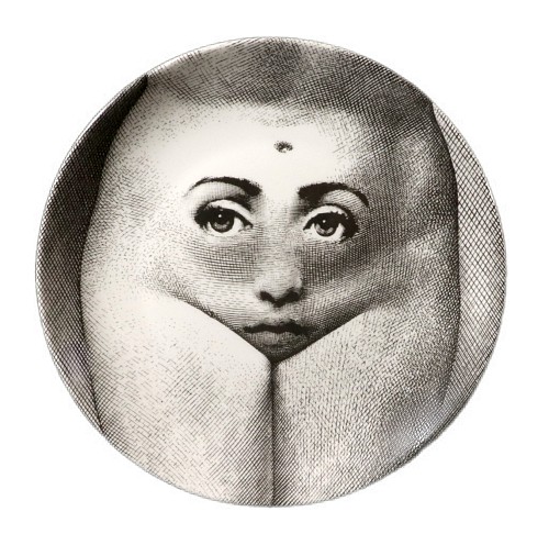 Fornasetti Atalier Fornasetti Porcelain Themes & Variation Plate, Pattern Number 281, 1990s