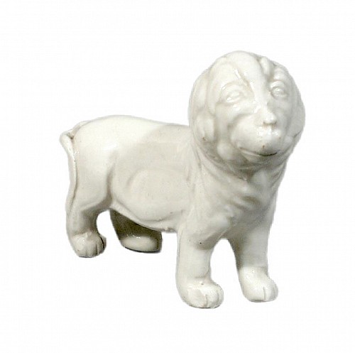 Chinese Export Porcelain Chinese Export Figure of a Lion after a European Porcelain Model, 19th Century $500