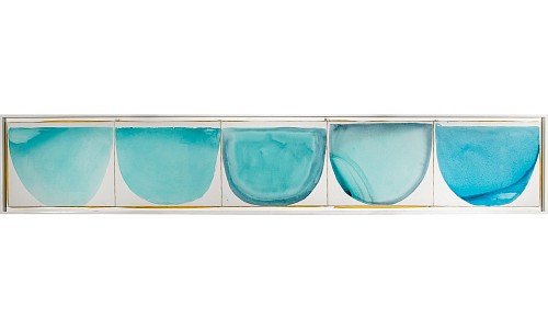 Modernist Robert Miller Oil on Canvas Titled Near Tibet", Signed and dated Robert Miller 1998