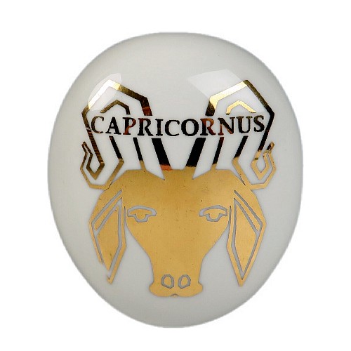 Piero Fornasetti Piero Fornasetti Ceramic Pebble Capricorn Zodiac Paperweight, 1960 $795