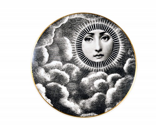 Inventory:  Piero Fornasetti, Rosenthal Piero Fornasetti Porcelain Plate, Themes and Variations, The Sun, Motiv 18, 1980s, $785