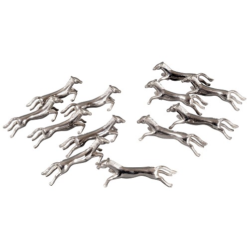 Mid-century Modern Modernist French Steel Horse Knife Rests-Set of Twelve, 20th Century $450