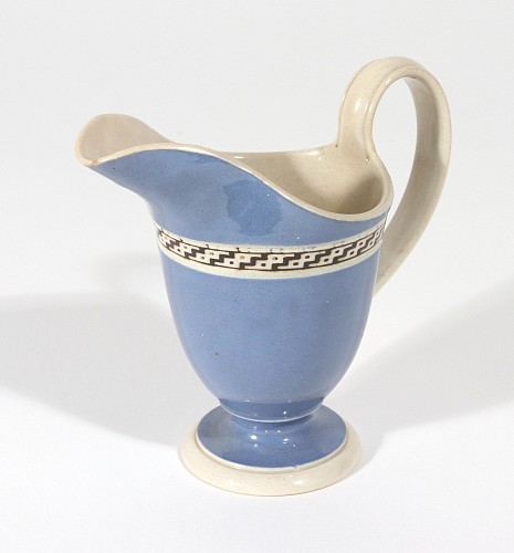 Pearlware Pearlware Light Blue Slip Cream Jug, English, Staffordshire or Yorkshire, circa 1790, 1790 $600