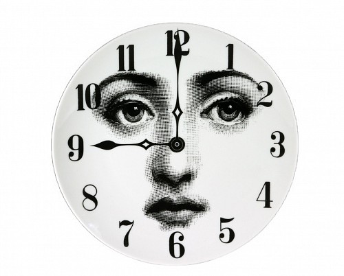 Piero Fornasetti Fornasetti Themes & Variations Plate-Clock, Pattern Number 74, 1990s $710