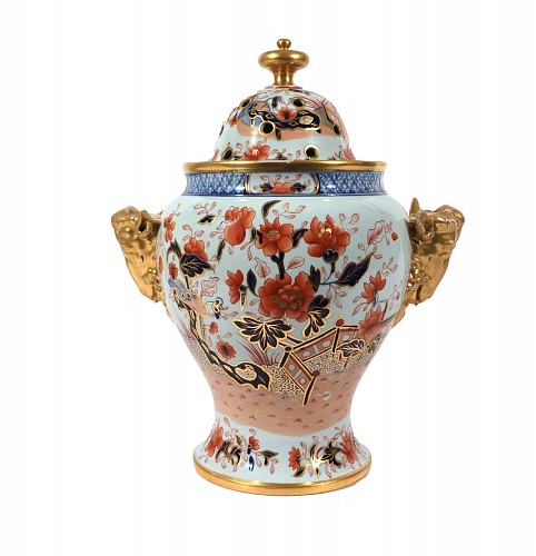 Inventory:  British Porcelain, English Porcelain Imari Urn, 1835, $2,500