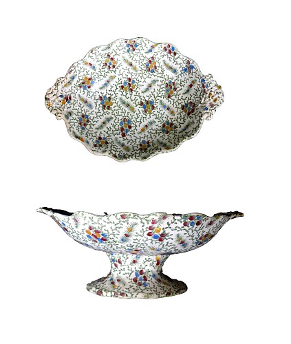 British Pottery Sea-shell Decorated English Ironstone Dessert Tazza, Old Hall Earthenware Company, 1861-86 $550